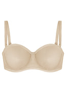 Bella Sheer Mesh Unlined Underwire Strapless Balconette Bra-26