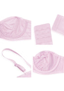 Bella Sheer Mesh Unlined Underwire Strapless Balconette Bra-8