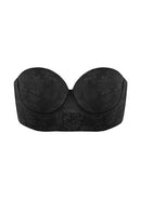 Daisy Smooth Lace Lightly Padded Longline Underwire Strapless Balconette Bra-14