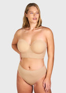 Daisy Smooth Lace Lightly Padded Longline Underwire Strapless Balconette Bra-21