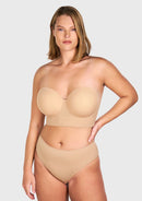 Daisy Smooth Lace Lightly Padded Longline Underwire Strapless Balconette Bra-23