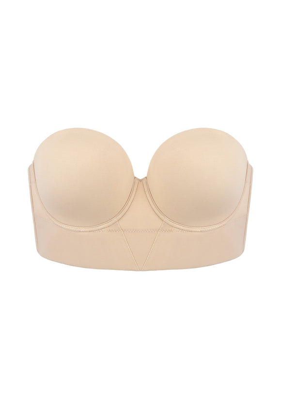 Daisy Smooth Lace Lightly Padded Longline Underwire Strapless Balconette Bra