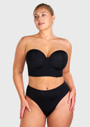 Daisy Smooth Lace Lightly Padded Longline Underwire Strapless Balconette Bra-16
