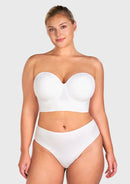 Daisy Smooth Lace Lightly Padded Longline Underwire Strapless Balconette Bra-26