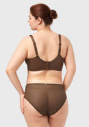 Bramela Pearl Shimmer Unlined Plus Size Full Coverage Underwire Comfortable Bra-11