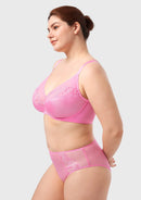 Bramela Pearl Shimmer Unlined Plus Size Full Coverage Underwire Comfortable Bra-4