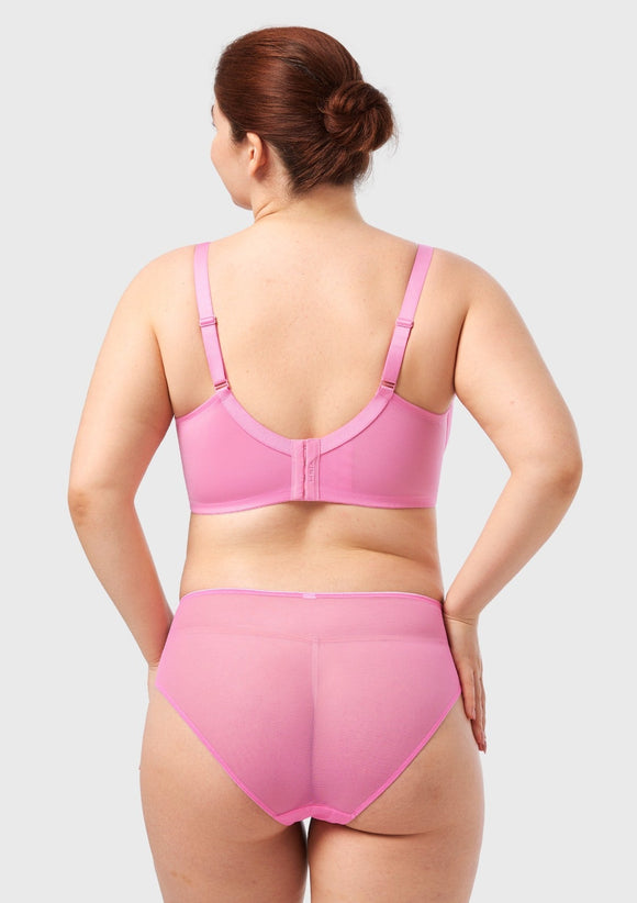 Bramela Pearl Shimmer Unlined Plus Size Full Coverage Underwire Comfortable Bra