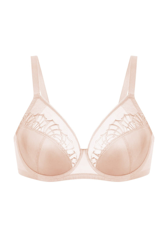 Braveaf Pearl Shimmer Unlined Plus Size Full Coverage Underwire Comfortable Bra