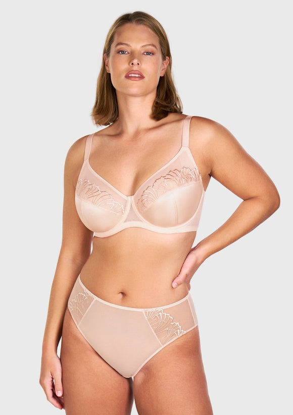 Braveaf Pearl Shimmer Unlined Plus Size Full Coverage Underwire Comfortable Bra