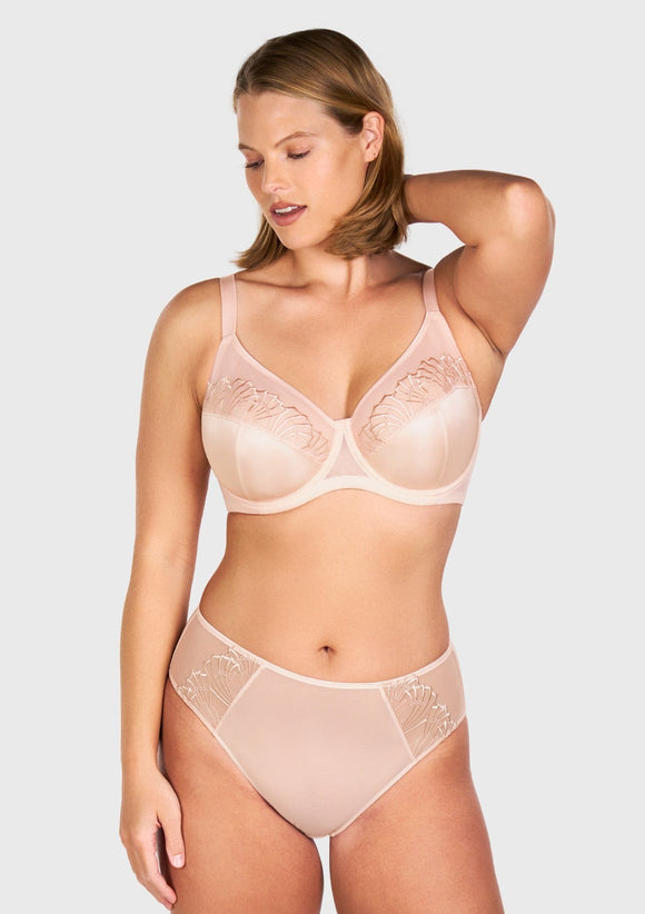 Braveaf Pearl Shimmer Unlined Plus Size Full Coverage Underwire Comfortable Bra