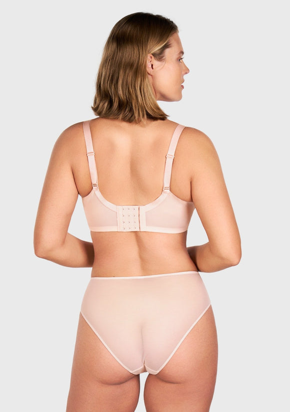 Braveaf Pearl Shimmer Unlined Plus Size Full Coverage Underwire Comfortable Bra