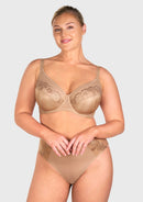 Braveaf Pearl Shimmer Unlined Plus Size Full Coverage Underwire Comfortable Bra-9