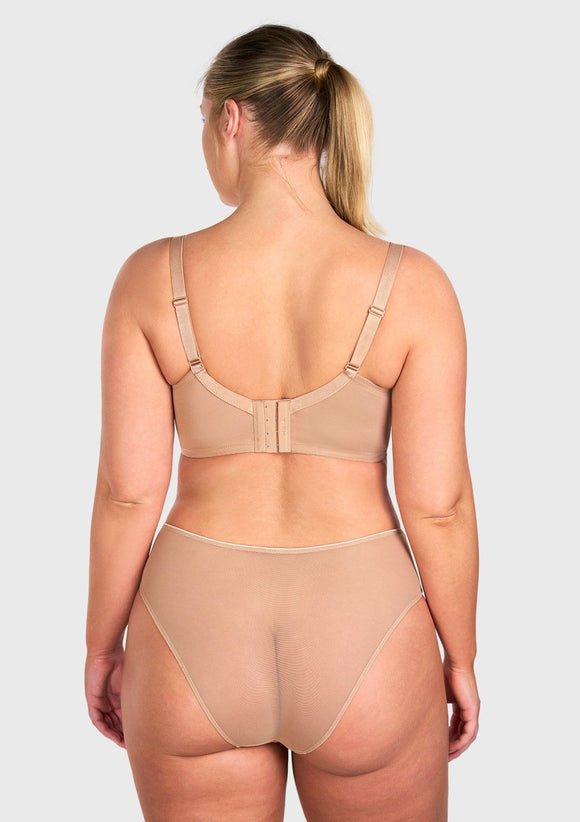 Braveaf Pearl Shimmer Unlined Plus Size Full Coverage Underwire Comfortable Bra
