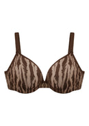 Zebra Wild Black Unlined Underwire Mesh Bra-18