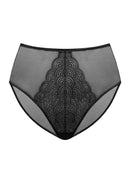 Songful Mermaid High-Rise Black Lace Brief Underwear-4