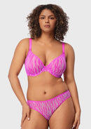 Zebra Wild Unlined Underwire Mesh Bra-15