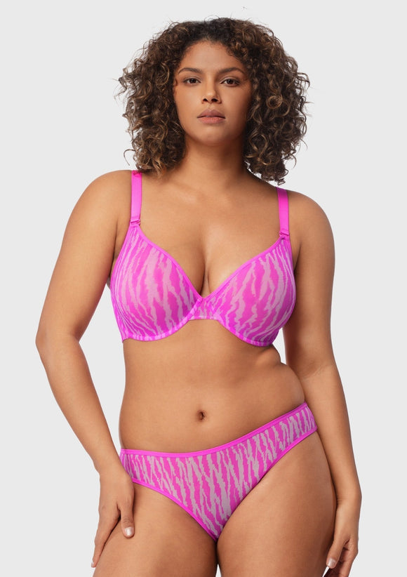 Zebra Wild Unlined Underwire Mesh Bra