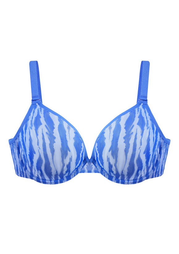 Zebra Wild Black Unlined Underwire Mesh Bra