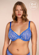 Zebra Wild Black Unlined Underwire Mesh Bra-7