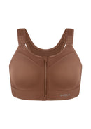 Braveaf PowerMove High Support Zip Front Sports Bra Wireless No Bounce Adjustable Wide Straps-4