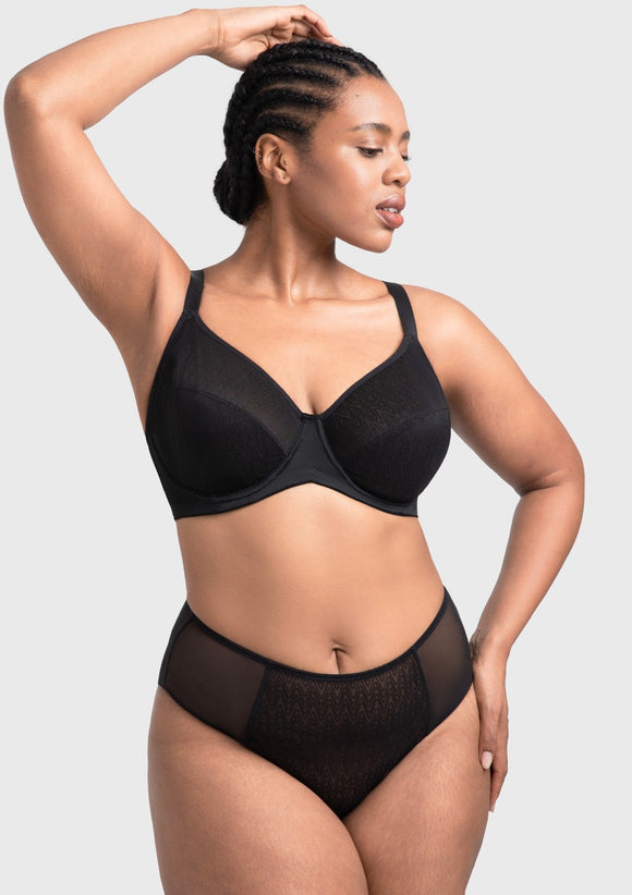 Bramela Willa Wave Plus Size Breathable Mesh Unlined Non-padded Full Coverage Underwire Bra