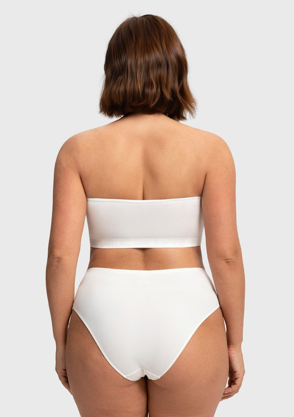 Wireless Plus Size Strapless Bra with Non-Slip Silicone & Moisture-Wicking Cups