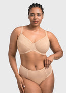 Bramela Willa Wave Plus Size Breathable Mesh Unlined Non-padded Full Coverage Underwire Bra-12