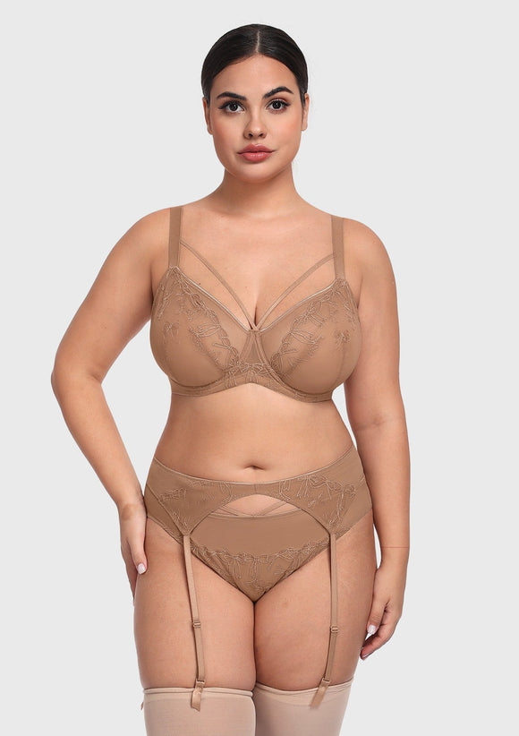 Braveaf Renna Holiday Edit Embroidery Red Underwire Bra
