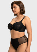 Braveaf Petalia Plus Size Seamless Lace Underwire Balconette Demi No Padded Bra with High Elastic Fabric Delicate Lace Trim Cutout & Adjustable Straps-13