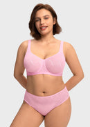 Braveaf Skylark Breathable Lightweight Supportive Jacquard Mesh Wide Strap 3/4 Cup Comfort Bra-3