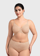 Braveaf Auri Seamless Lace Support Bra Full Coverage Underwire Comfort Fit-8