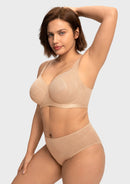 Braveaf Skylark Breathable Lightweight Supportive Jacquard Mesh Wide Strap 3/4 Cup Comfort Bra-15