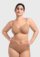 Braveaf Auri Seamless Lace Support Bra Full Coverage Underwire Comfort Fit-1