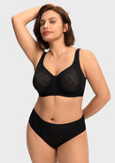 Braveaf Skylark Breathable Lightweight Supportive Jacquard Mesh Wide Strap 3/4 Cup Comfort Bra-10