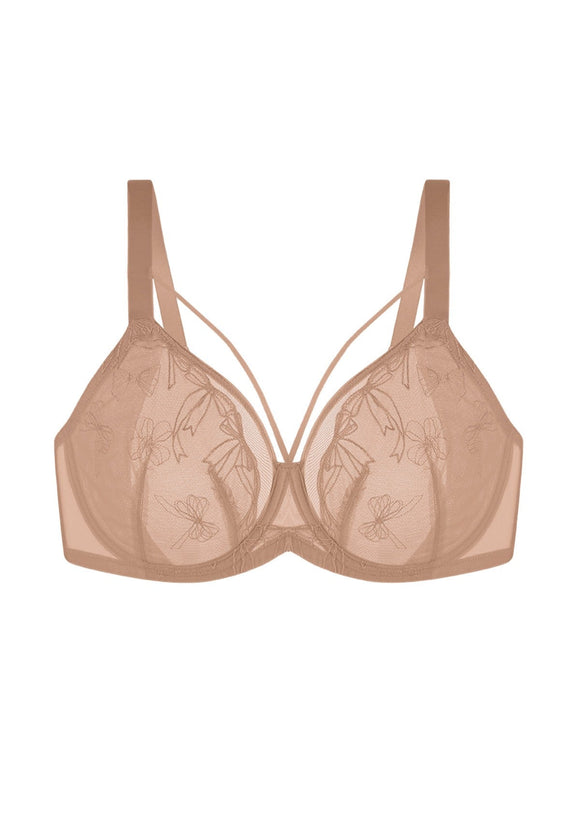 Braveaf Renna Holiday Edit Embroidery Red Underwire Bra