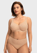Braveaf Skylark Breathable Lightweight Supportive Jacquard Mesh Wide Strap 3/4 Cup Comfort Bra-13