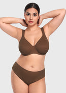 Braveaf Joan Comfortzone Soft T-Shirt Full Coverage Unlined Unpadded Underwire Plus Size Minimizer Bra Everyday Bra-5