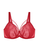 Braveaf Renna Holiday Edit Embroidery Red Underwire Bra-6