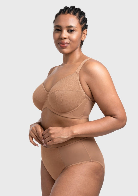 Bramela Willa Wave Plus Size Breathable Mesh Unlined Non-padded Full Coverage Underwire Bra