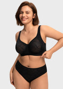 Braveaf Skylark Breathable Lightweight Supportive Jacquard Mesh Wide Strap 3/4 Cup Comfort Bra-8