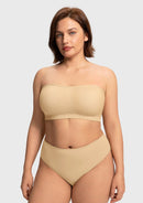 Wireless Plus Size Strapless Bra with Non-Slip Silicone & Moisture-Wicking Cups-1