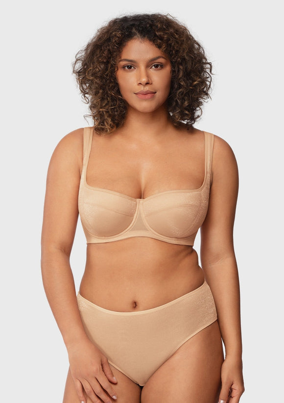 Starry Night Lightly Lined Lightly Padded Plus Size Pink Balconette Bra