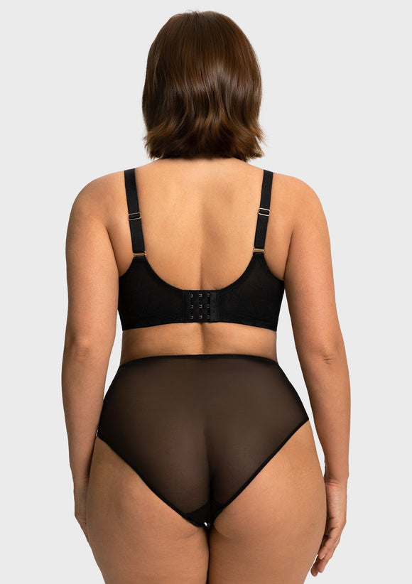 Braveaf Petalia Plus Size Seamless Lace Underwire Balconette Demi No Padded Bra with High Elastic Fabric Delicate Lace Trim Cutout & Adjustable Straps
