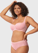 Starry Night Lightly Lined Lightly Padded Plus Size Pink Balconette Bra-2