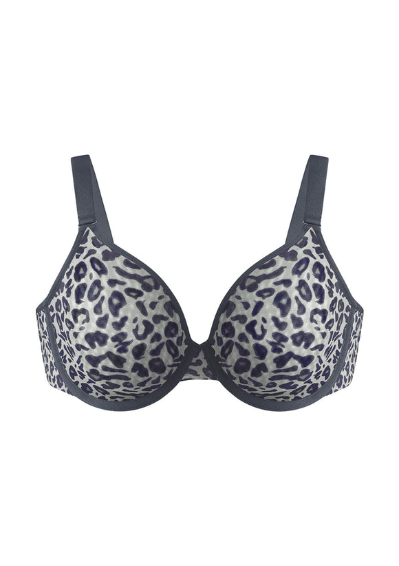 Braveaf Leopard wild Unlined Plus Size Breathable Soft Mesh No Padding Underwire Bra