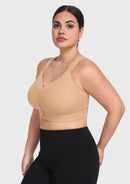Braveaf PowerMove High Support Zip Front Sports Bra Wireless No Bounce Adjustable Wide Straps-10