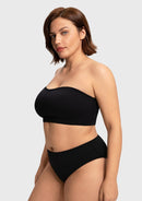 Wireless Plus Size Strapless Bra with Non-Slip Silicone & Moisture-Wicking Cups-8