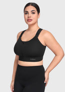 Braveaf PowerMove High Support Zip Front Sports Bra Wireless No Bounce Adjustable Wide Straps-6