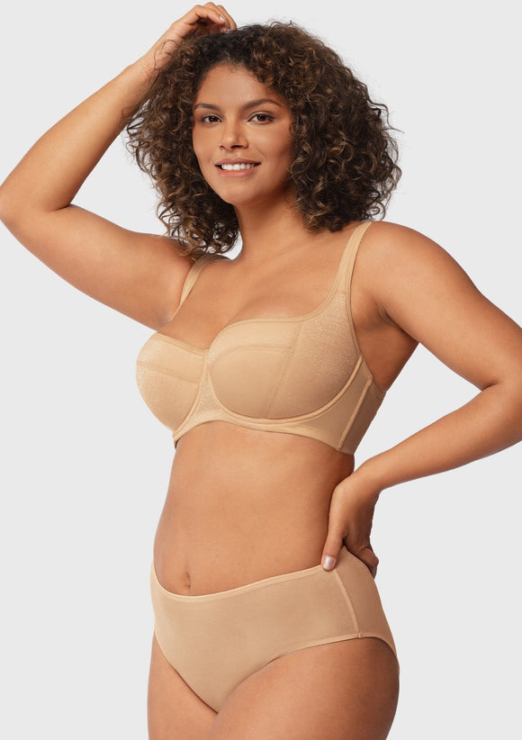 Starry Night Lightly Lined Lightly Padded Plus Size Pink Balconette Bra