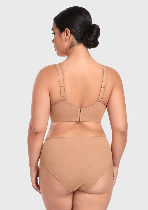 Braveaf Joan Comfortzone Soft T-Shirt Full Coverage Unlined Unpadded Underwire Plus Size Minimizer Bra Everyday Bra